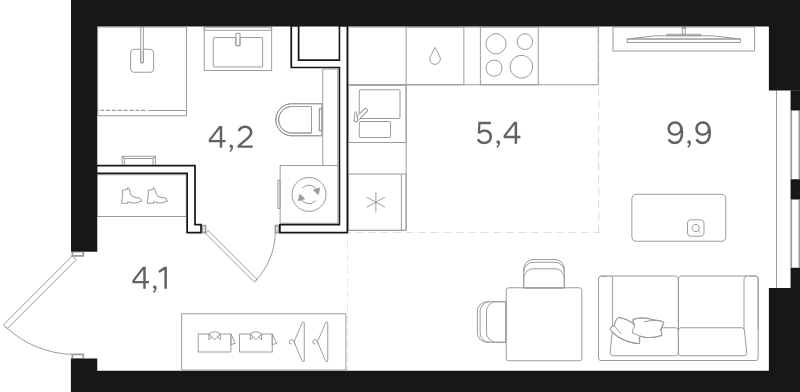 Продажа студии Москва г., Открытое ш.,  к. 4