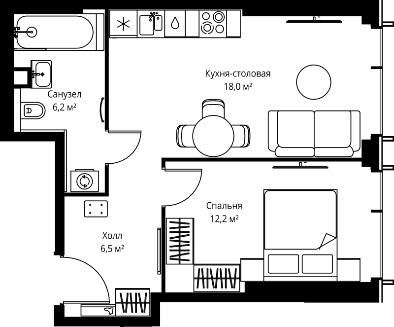 Продажа 1-комн квартиры в новостройке Москва г., Верейская ул.,  к. 1.5