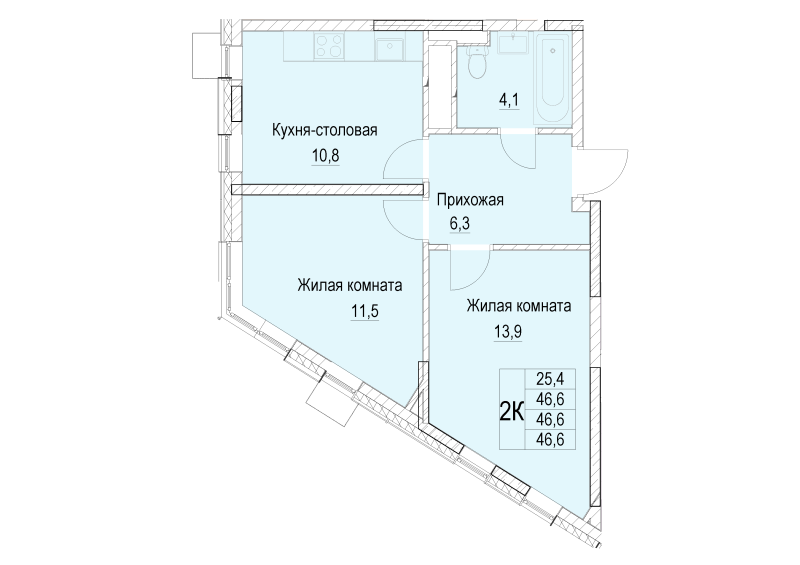 Продажа 2-комн квартиры в новостройке Мытищи г., Академика Каргина ул.,  к. 2