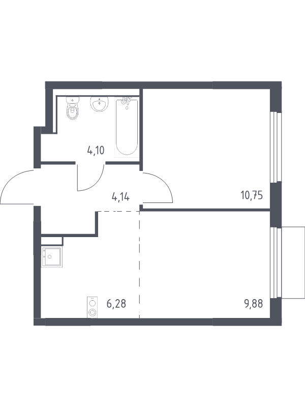 Продажа 1-комн квартиры в новостройке Мисайлово д., Молодежный б-р,  к. 18