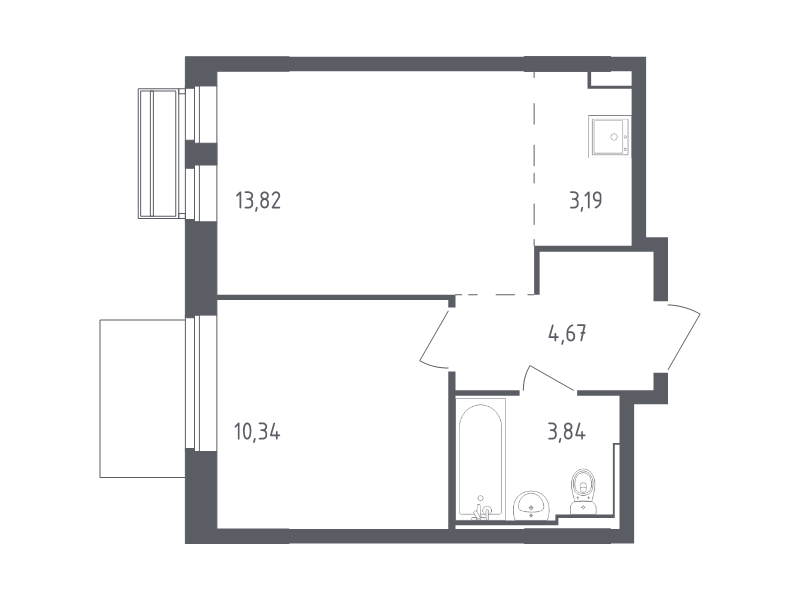 Продажа 1-комн квартиры в новостройке Лайково с., Лесная ул.,  к. 55