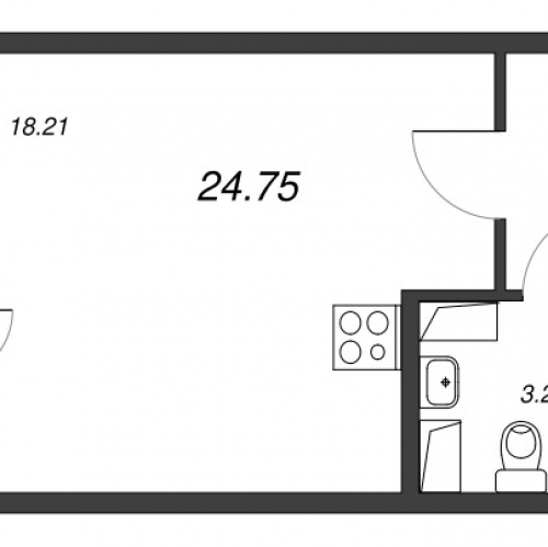 Студия Новосаратовка д., Покровская Дорога ул.,  к. 1