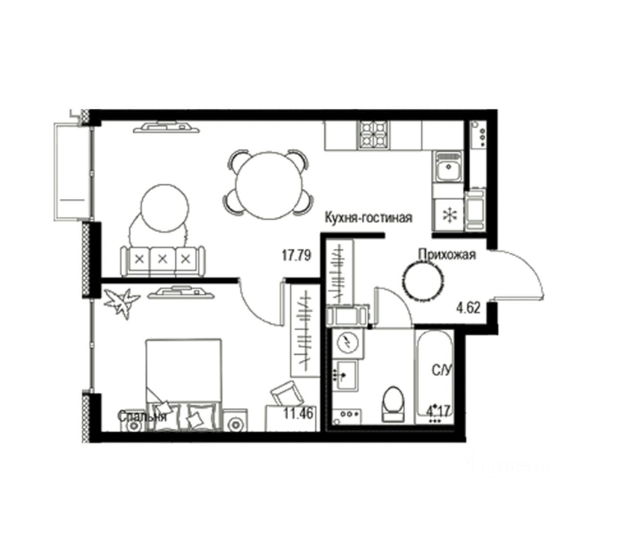 Продажа 1-комн квартиры на вторичном рынке улица Даля, 10Г