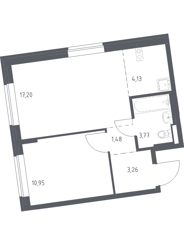 Продажа 1-комн квартиры в новостройке Алхимово д., Полевая ул.,  к. 2