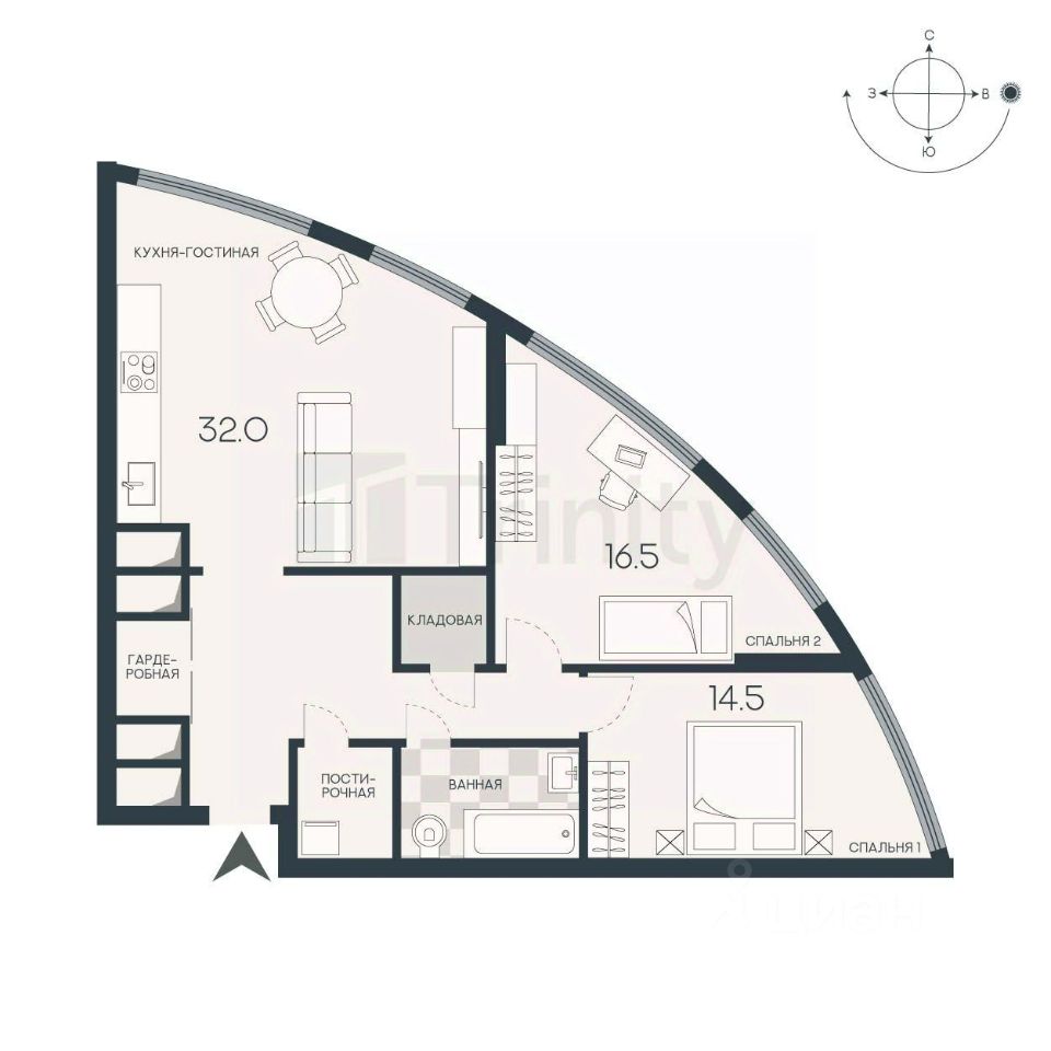 Продажа 3-комн квартиры на вторичном рынке Химки, улица Кудрявцева, 16