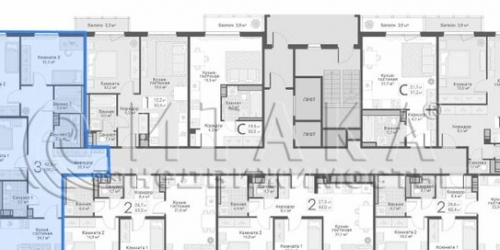 3-комн квартира улица Руднева,  д. 15