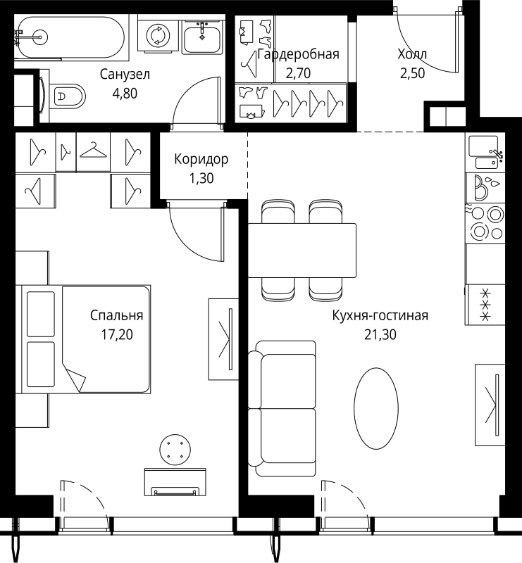 Продажа 1-комн квартиры в новостройке Москва г.,  Волоколамское ш.,  к. Pacific 1