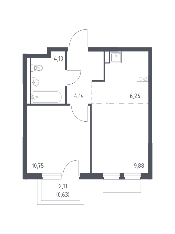 Продажа 1-комн квартиры в новостройке Мисайлово д., Молодежный б-р,  к. 18