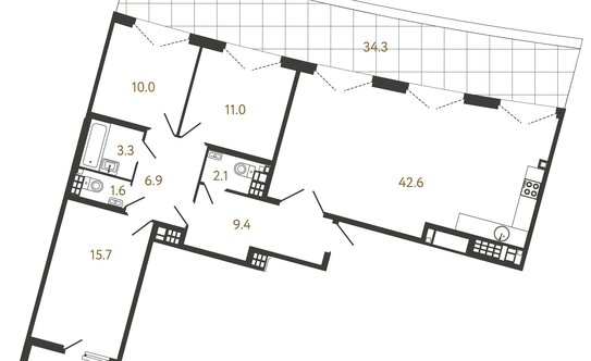 Продажа 3-комн квартиры на вторичном рынке ул Миргородская,  д. 1