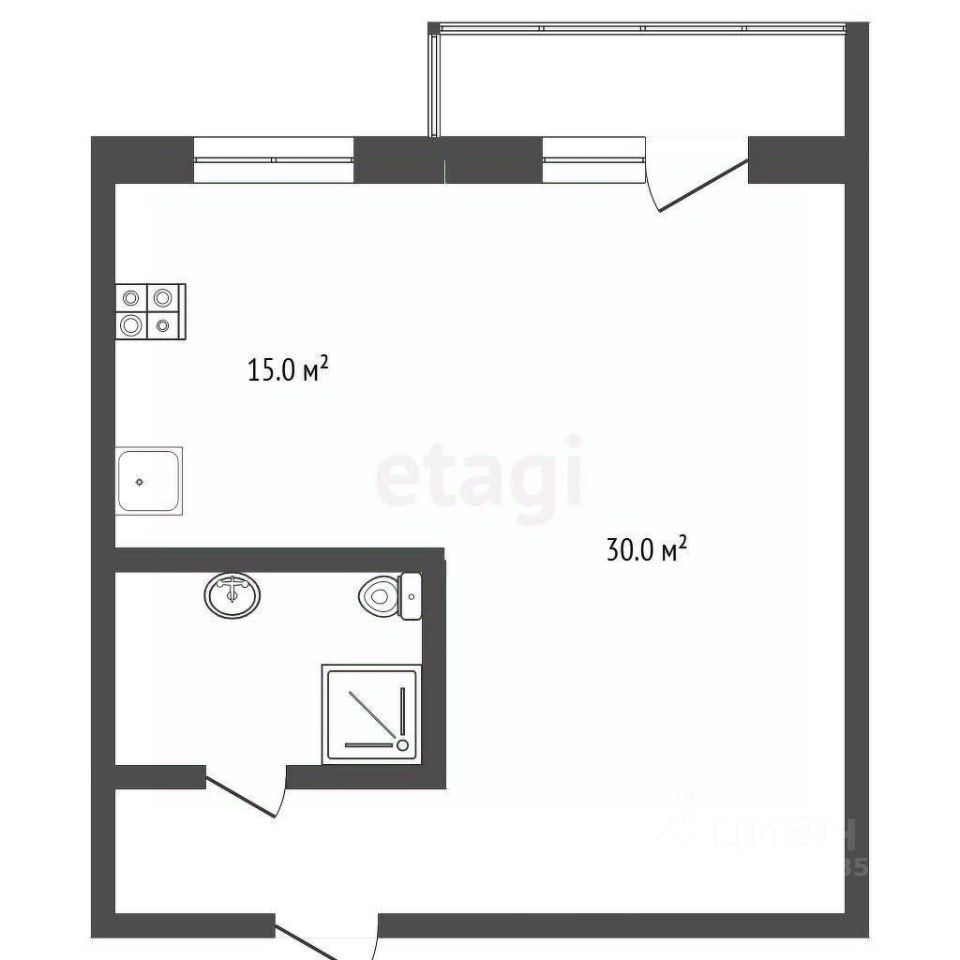 Продажа 1-комн квартиры на вторичном рынке с. Ромашково, проезд Рублевский, 40к1