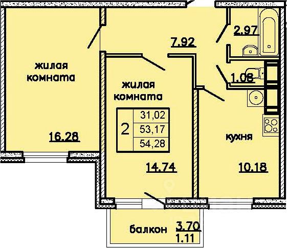 Продажа 2-комн квартиры на вторичном рынке пос. Парголово, Заречная улица, 17