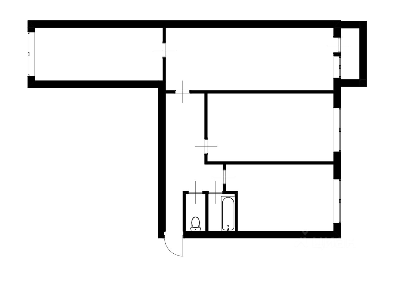 Аренда 3-комн квартиры на вторичном рынке Гражданский проспект, 23К1