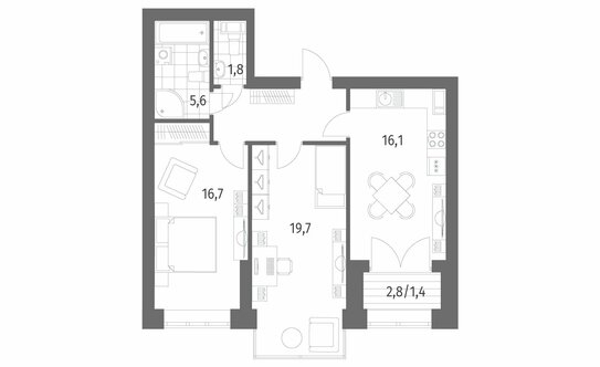 Продажа 2-комн квартиры на вторичном рынке улица Академика Константинова,  д. 1 к1 с1