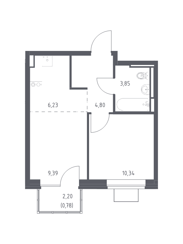 Продажа 1-комн квартиры в новостройке Богданиха д., Красная Слобода ул.,  к. 10.2