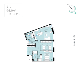 Продажа 2-комн квартиры в новостройке вн.тер.г. муниципальный округ Кунцево, кв-л 120, з/у 100
