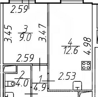 Продажа 1-комн квартиры на вторичном рынке Мурино г, Графская ул,  д. 6 к1