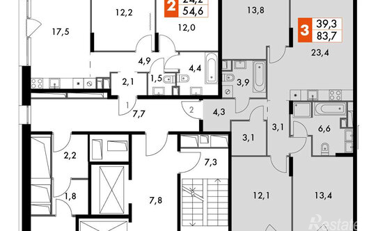 Продажа 3-комн квартиры на вторичном рынке Снежная улица