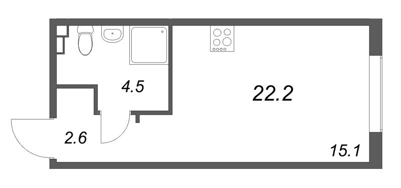 Продажа студии Шушары п., Пулковское ш.,  к. 4