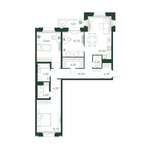 3-комн квартира Санкт-Петербург г., Моисеенко ул.,  к. 2