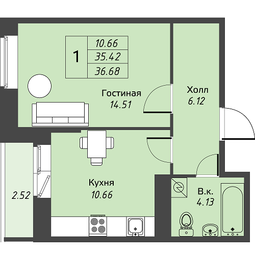 Продажа 1-комн квартиры в новостройке Песочный п, Новостроек ул ,  д. 78