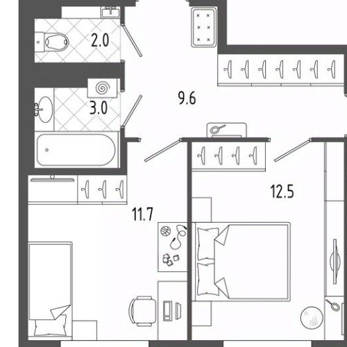 2-комн квартира бульвар Измайловский, 9