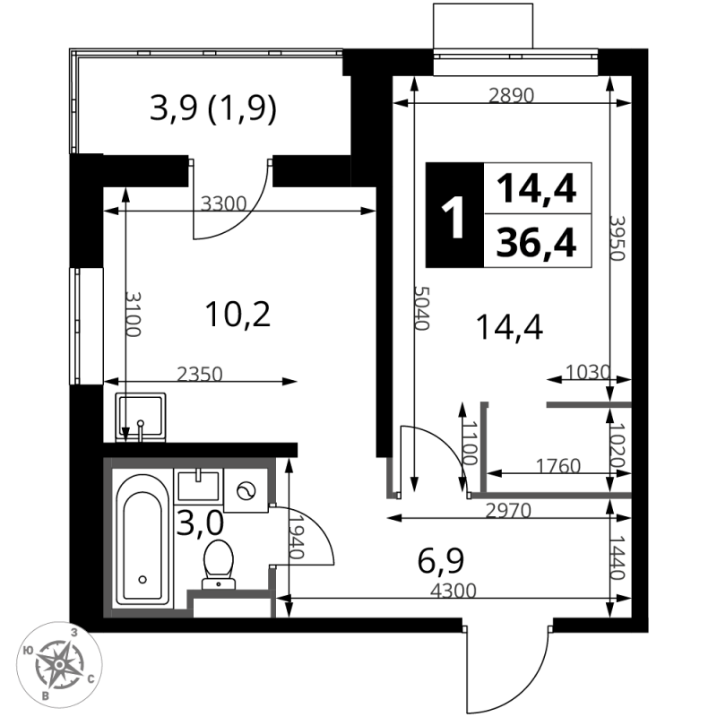 Продажа 1-комн квартиры в новостройке Сапроново д., Калиновая ул.,  к. 3