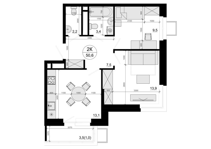 Продажа 2-комн квартиры в новостройке Солманово д., Триумфальная ул.,  к. 1