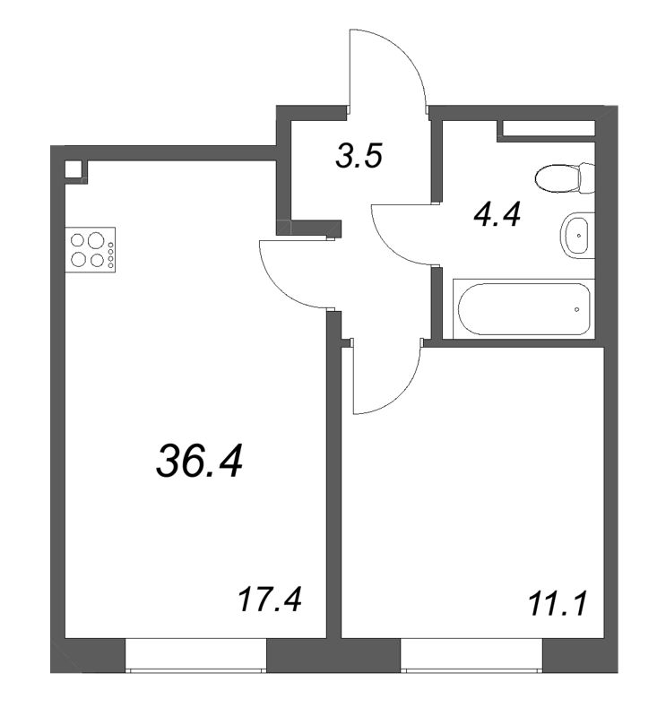 Продажа 1-комн квартиры в новостройке Шушары п., Пулковское ш.,  к. 3