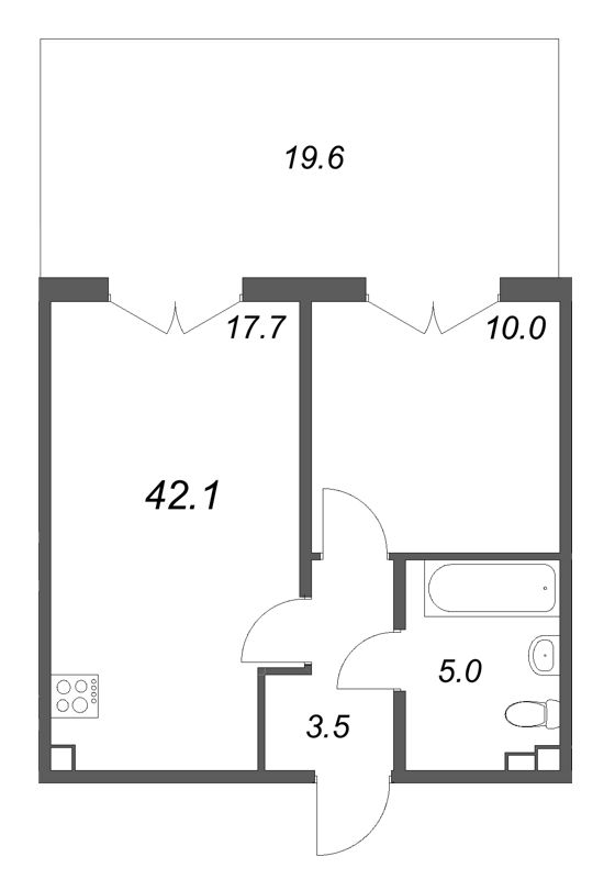 Продажа 1-комн квартиры в новостройке Шушары п., Пулковское ш.,  к. 4