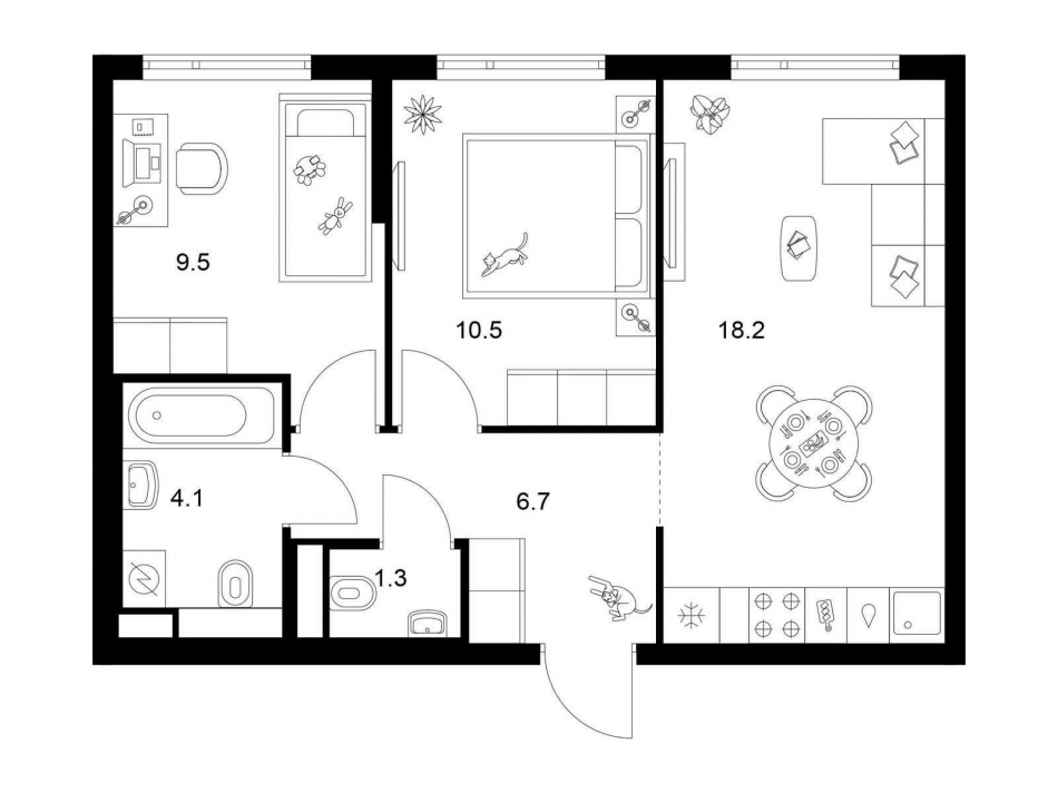 Продажа 2-комн квартиры в новостройке ул. Руставели, вл. 14, корп. 3