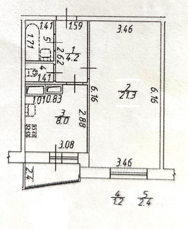 Продажа 1-комн квартиры на вторичном рынке проспект Маршала Блюхера, 9к3
