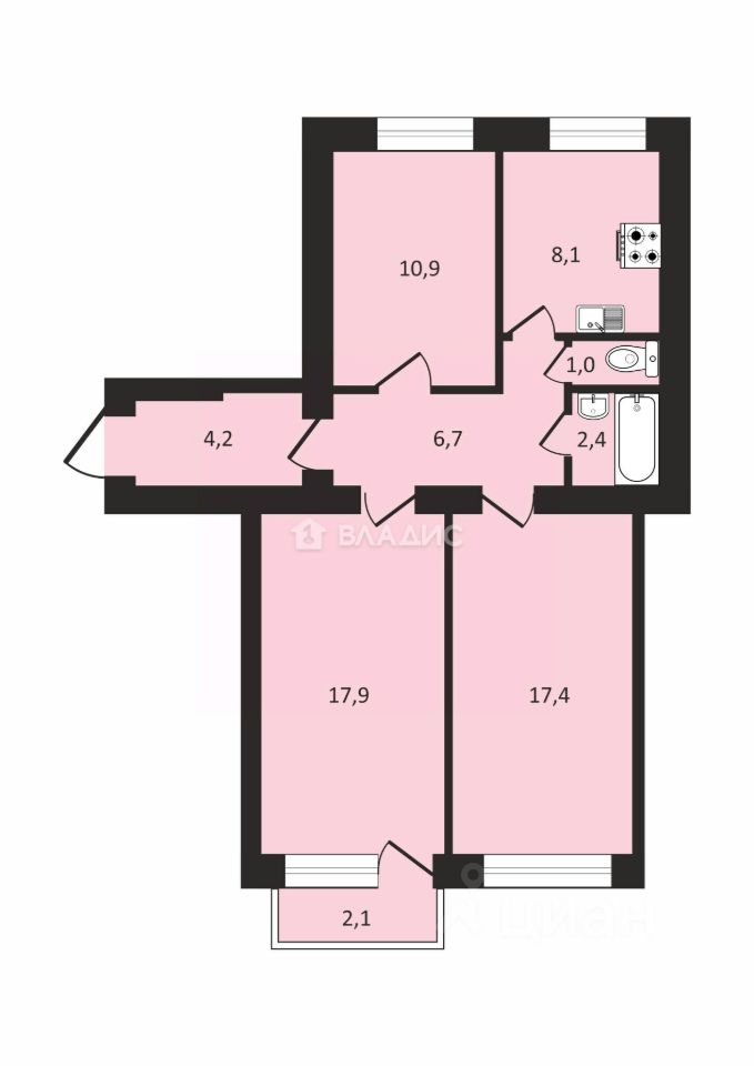 Продажа 3-комн квартиры на вторичном рынке Ординарная улица, 21