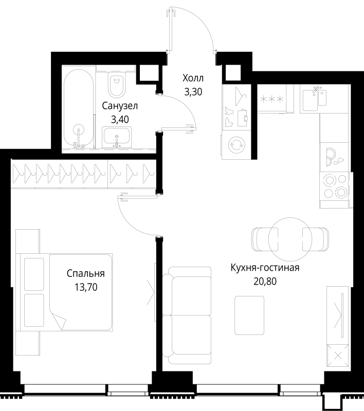 Продажа 1-комн квартиры в новостройке Москва г., Вишнёвая ул.,  к. 2