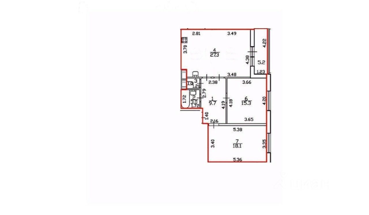 Продажа 3-комн квартиры на вторичном рынке Сестрорецк, улица Гагаринская, 77к1