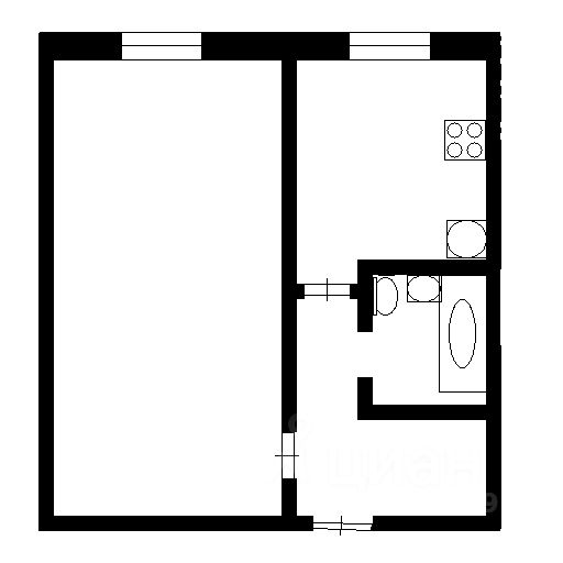 Аренда 1-комн квартиры на вторичном рынке улица Генерала Глаголева, 25К1