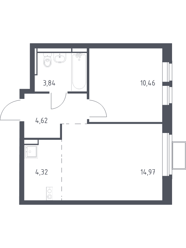 Продажа 1-комн квартиры в новостройке Горки Ленинские пгт, Каширское ш.,  к. 17