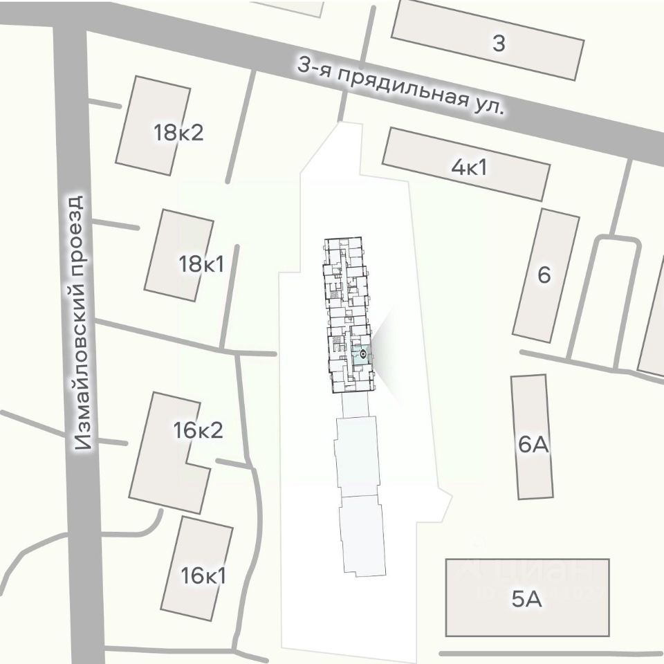 Продажа 1-комн квартиры на вторичном рынке 3-я Прядильная улица, вл4