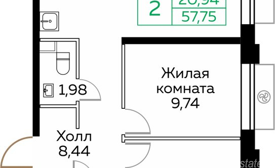 Продажа 2-комн квартиры на вторичном рынке Мытищи г, Новомытищинский пр-кт,  д. 4А