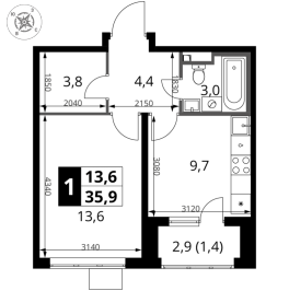 Продажа 1-комн квартиры в новостройке Сапроново д., Калиновая ул., к. 4 Продажа 1-комн квартиры в новостройке Сапроново д., Калиновая ул., к. 4