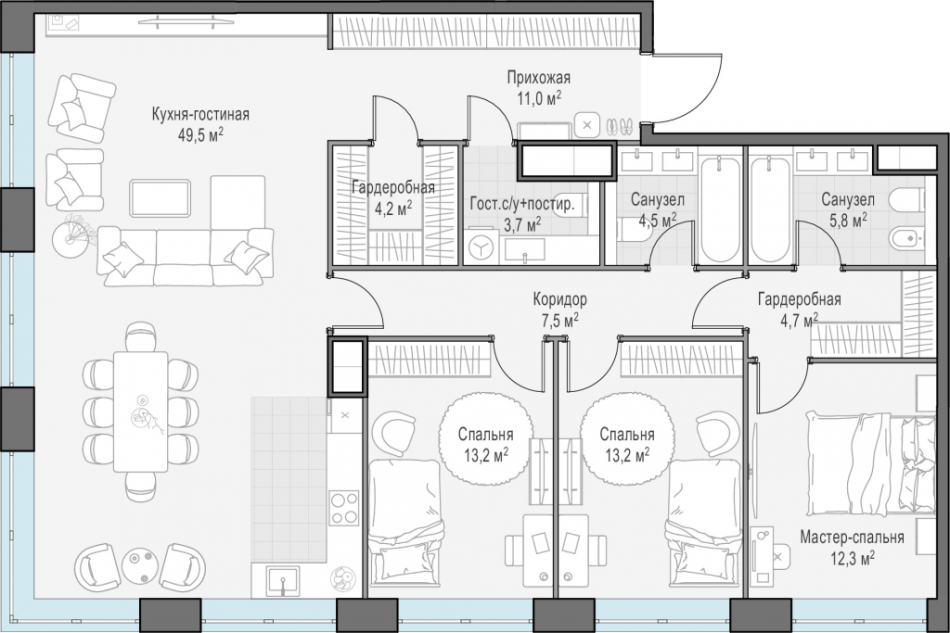 Продажа 3-комн квартиры в новостройке Москва г., Минская ул.,  к. 12
