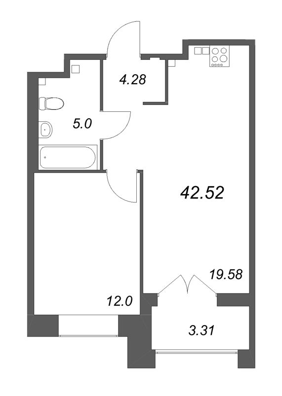 Продажа 1-комн квартиры в новостройке Зеленогорск г., Кривоносовская ул.,  к. Б2