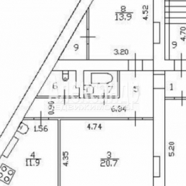 Продажа 3-комн квартиры на вторичном рынке переулок Бринько