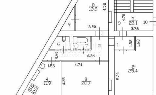 Продажа 3-комн квартиры на вторичном рынке переулок Бринько