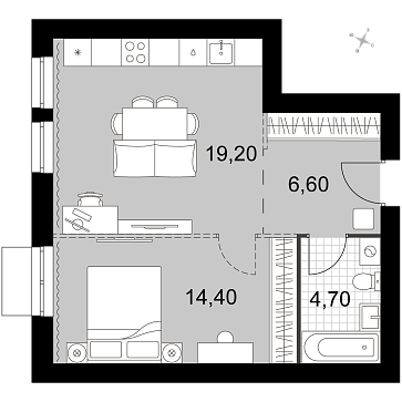 Продажа 2-комн квартиры в новостройке Апрелевка г., Киевское ш.,  к. 2