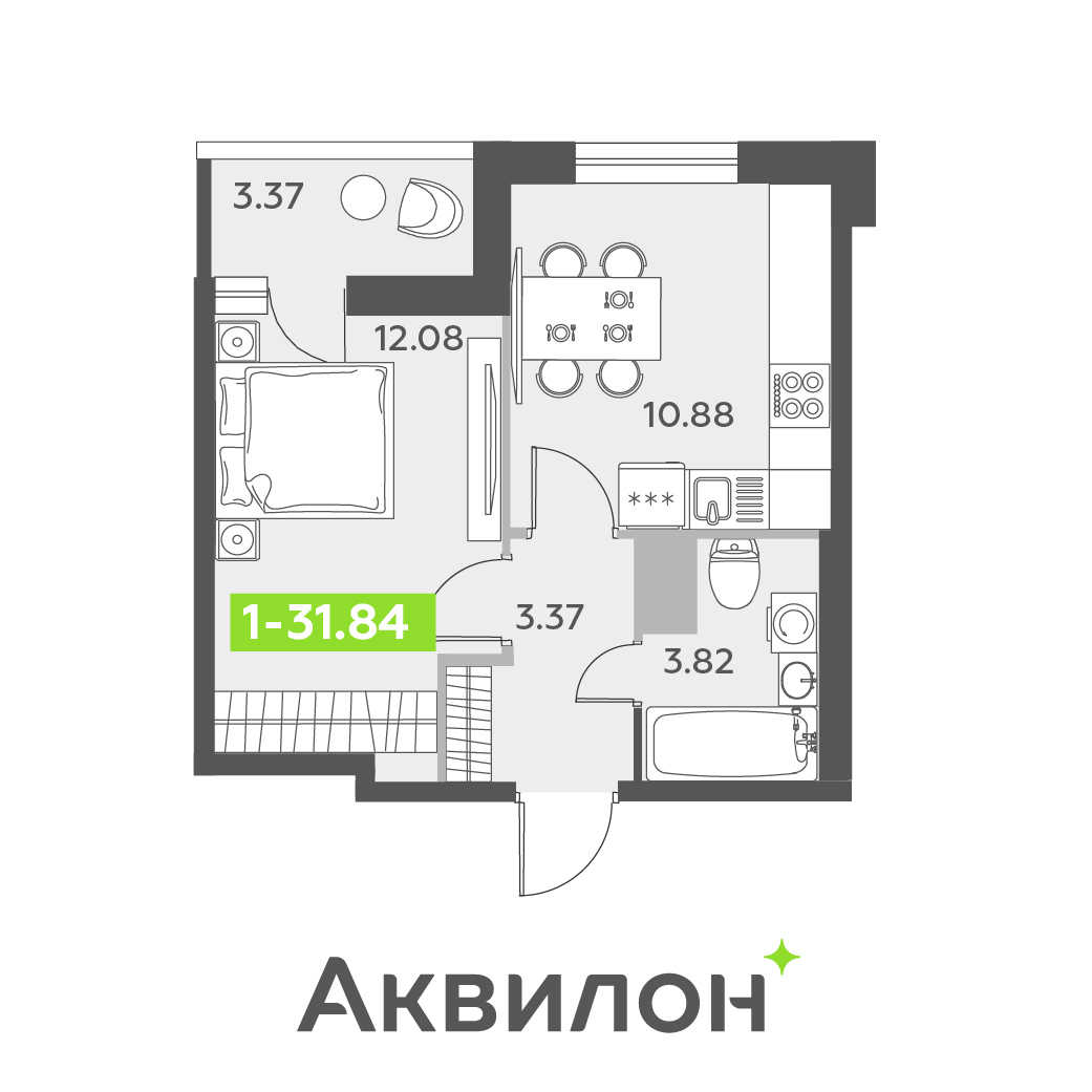 1-комн квартира РФ, СПб, внутригородское муниципальное образование города федерального значения Санкт-Петербурга поселок Шушары, Старорусский проспект, дом 1, строение 1