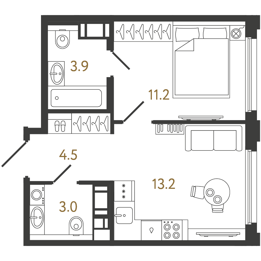 Продажа 1-комн квартиры в новостройке Большевиков пр., 22