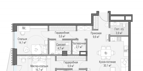 2-комн квартира Москва г, Толмачевский Б. пер.