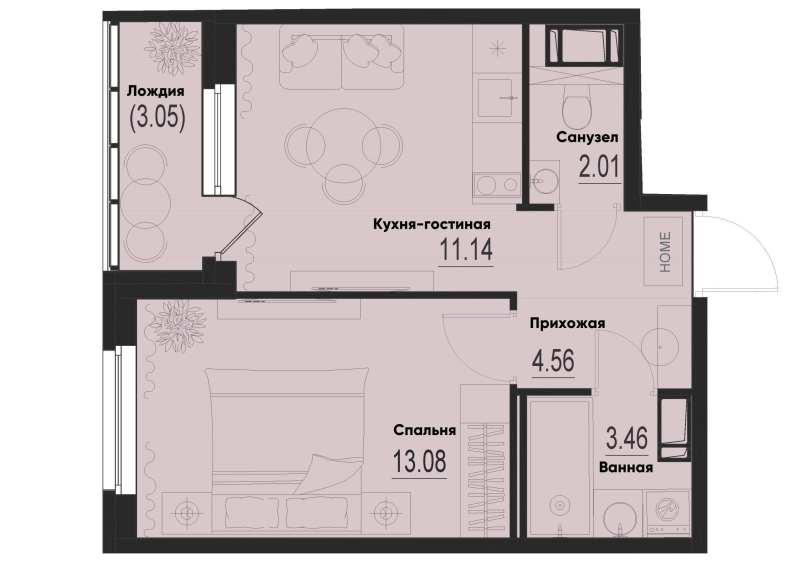 Продажа 1-комн квартиры в новостройке Мурино п., Ручьёвский пр-кт,  к. 2-2