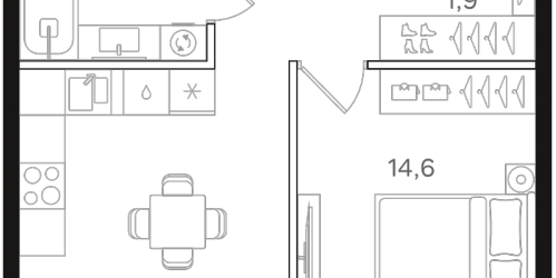 1-комн квартира Москва г., Ленинградское ш.,  к. 8.1