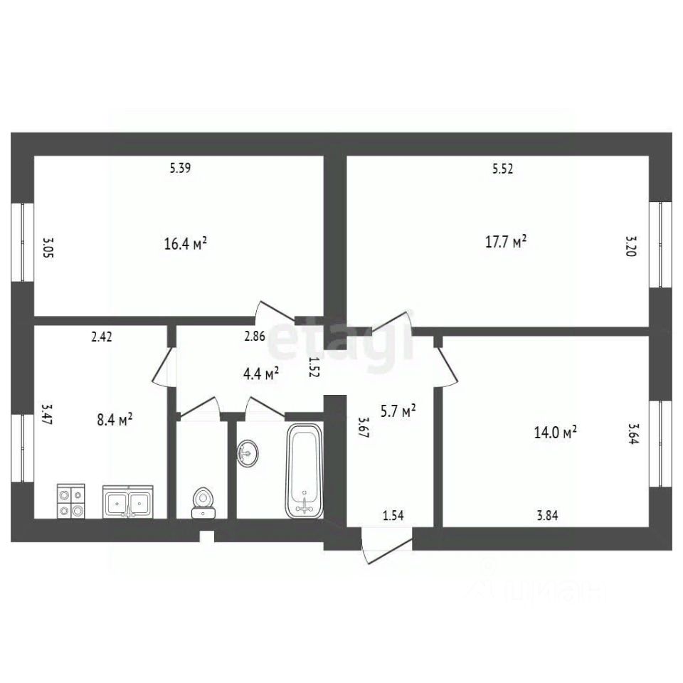 Продажа 3-комн квартиры на вторичном рынке Королев, улица Горького, 62А